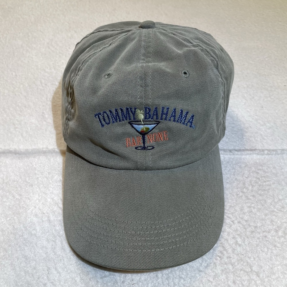 Tommy Bahama Relax‎ Hat Tiki Strap Back Cap Vacation Bar None Martini Cocktail